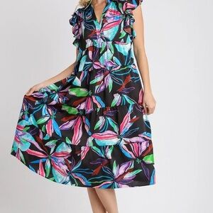 💗 Host Pick 💗 Umgee Floral Black Dress